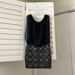 Aidan Mattox~ short black sequin dress~ size 0~ gently used (worn once)